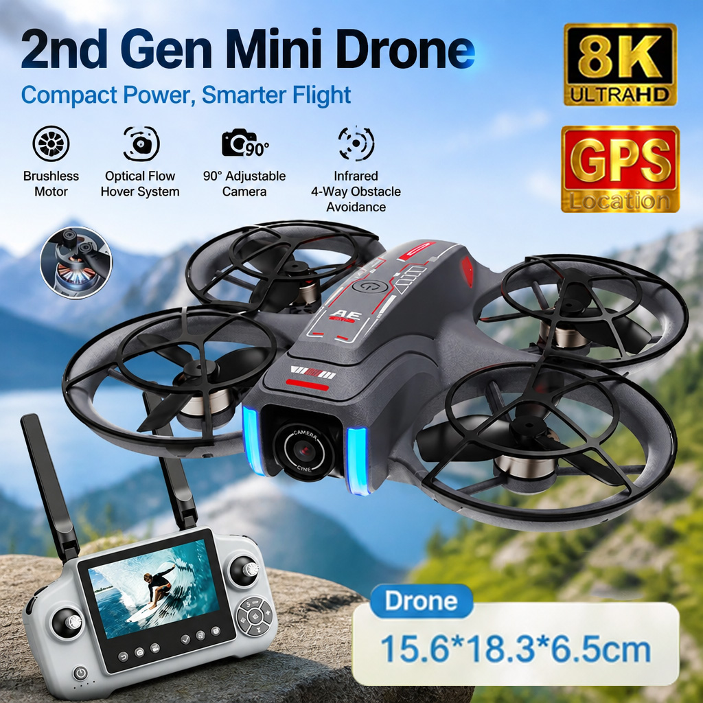 AE21 Mini Drone Toy 8K HD Dual - Drone Kit With Camera recension och pris